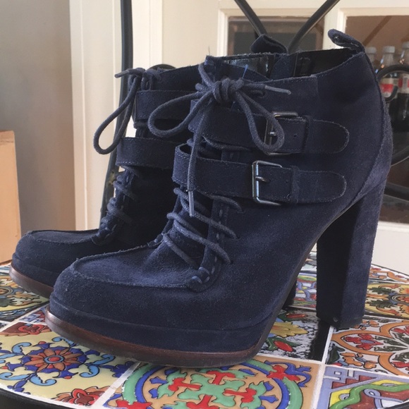 Dolce Vita Shoes - Dolce Vita Navy Suede Platform Booties